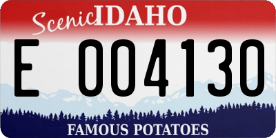 ID license plate E004130