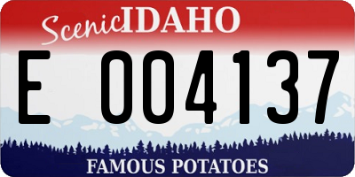 ID license plate E004137