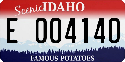 ID license plate E004140