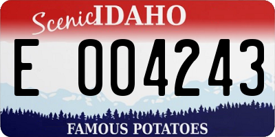 ID license plate E004243