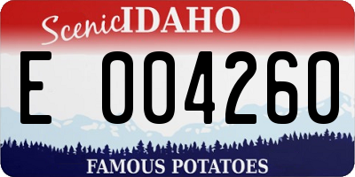 ID license plate E004260