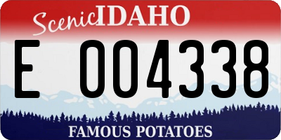ID license plate E004338