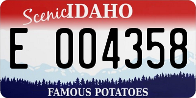 ID license plate E004358