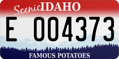 ID license plate E004373