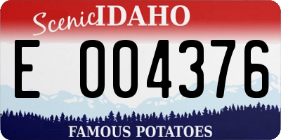 ID license plate E004376