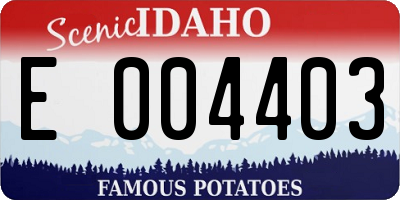 ID license plate E004403