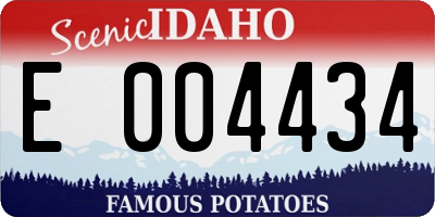 ID license plate E004434