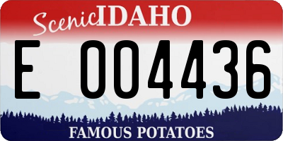 ID license plate E004436