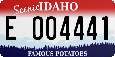 ID license plate E004441