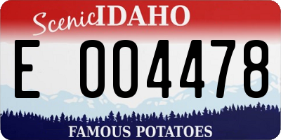 ID license plate E004478