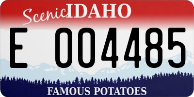ID license plate E004485