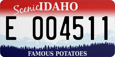 ID license plate E004511