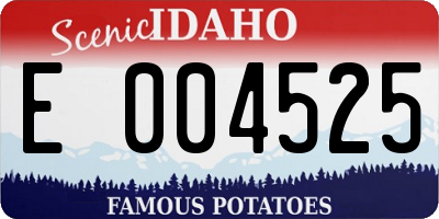 ID license plate E004525
