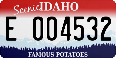 ID license plate E004532