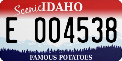 ID license plate E004538