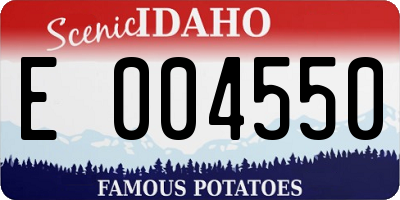 ID license plate E004550