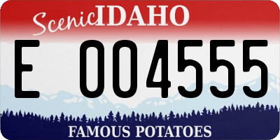 ID license plate E004555