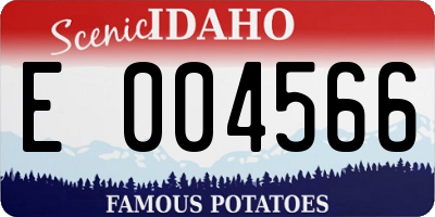 ID license plate E004566