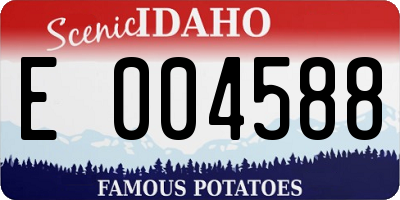 ID license plate E004588