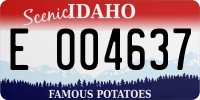 ID license plate E004637
