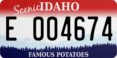 ID license plate E004674