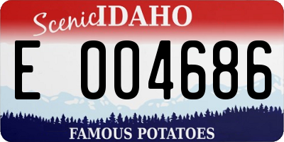ID license plate E004686