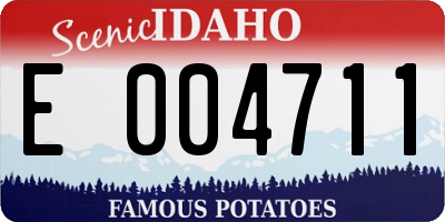 ID license plate E004711