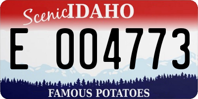 ID license plate E004773