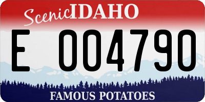 ID license plate E004790