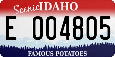 ID license plate E004805