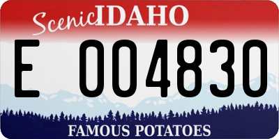 ID license plate E004830