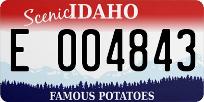 ID license plate E004843