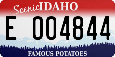 ID license plate E004844