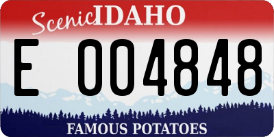 ID license plate E004848