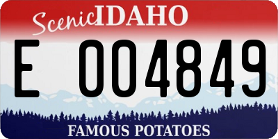 ID license plate E004849