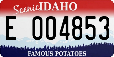 ID license plate E004853