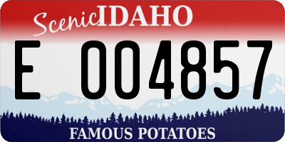 ID license plate E004857