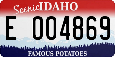 ID license plate E004869
