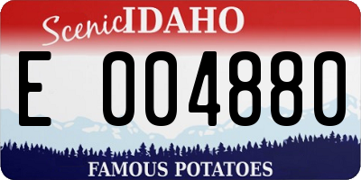 ID license plate E004880