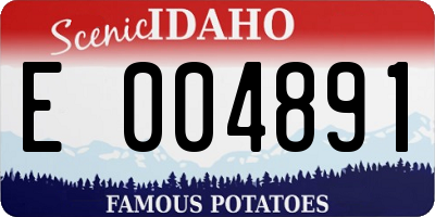ID license plate E004891