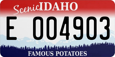 ID license plate E004903
