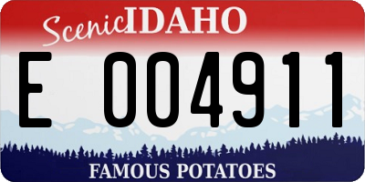 ID license plate E004911