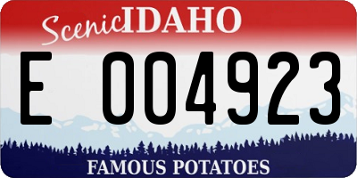 ID license plate E004923