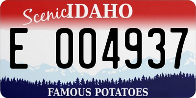 ID license plate E004937