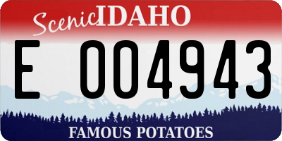 ID license plate E004943