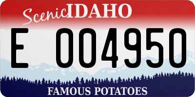 ID license plate E004950