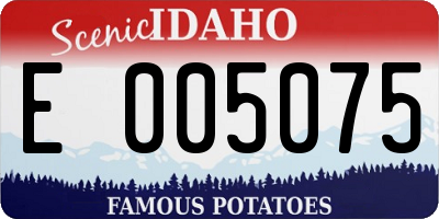 ID license plate E005075