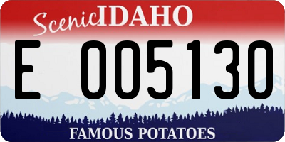ID license plate E005130