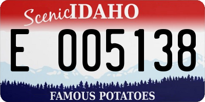 ID license plate E005138