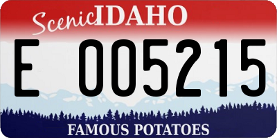 ID license plate E005215